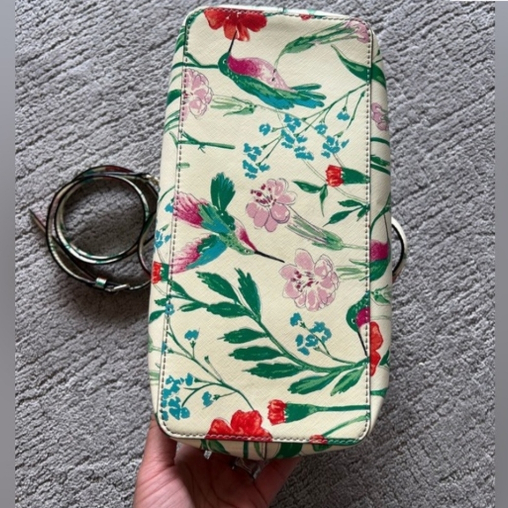 🔥LOW START🔥Kate Spade RARE Evangelie Laural Way Hummingbird & Floral Bag - Picture 7 of 16